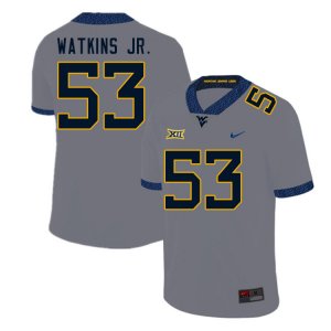 Men's West Virginia Mountaineers NCAA #53 Eddie Watkins Jr. Gray Authentic Nike Stitched College Football Jersey DD15G63XH